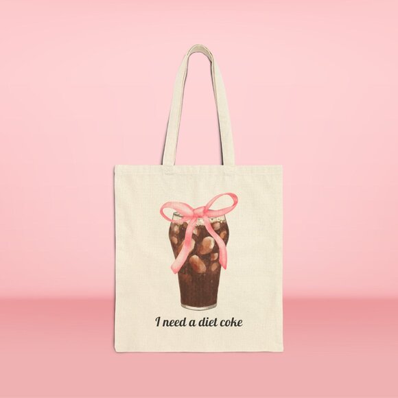 NWT! Diet Coke Tote Bag with Pink Coquette Bow - Picture 5 of 8